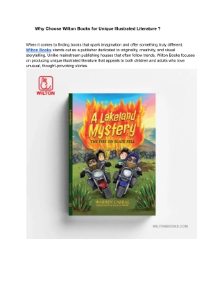 Why Choose Wilton Books for Unique Illustrated Literature ?