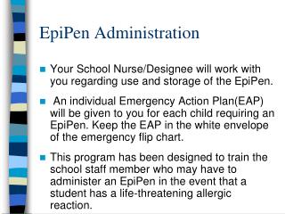 EpiPen Administration