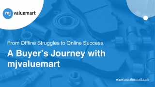 Solving Purchase of MRO Spare Parts Struggles with mjvaluemart’s Marketplace