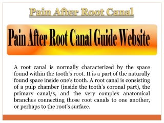 Root Canal Complications Death
