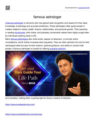 famous astrologer