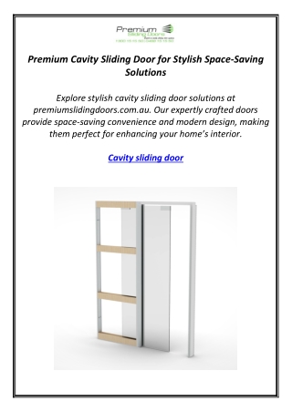 Premium Cavity Sliding Door for Stylish Space-Saving Solutions