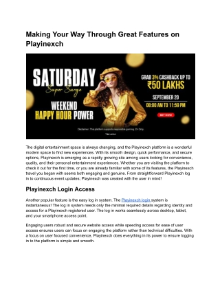 Explore the Playinexch Platform for Seamless Experiences.