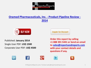 Oramed Pharmaceuticals - Market Overview 2014