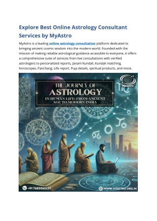 Explore Online Astrology Consultant Services in India