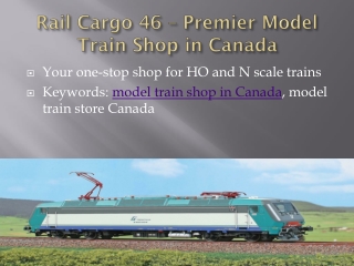 Title: Model Train Shop in Canada – Rail Cargo 46 Description: Discover Rail Car