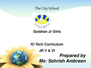 The City School Gulshan Jr Girls IC-Tech Curriculum JR V & VI Prepared by Ms: Sehrish Ambreen