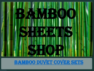 Get bamboo duvet cover sets from bamboo sheets shop