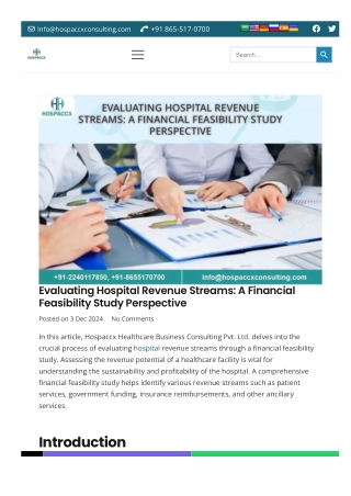 Evaluating Hospital Revenue Streams: Feasibility Study Guide