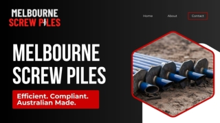 Trusted & Proven Screw Piling Solutions in Melbourne