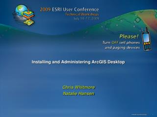 Installing and Administering ArcGIS Desktop