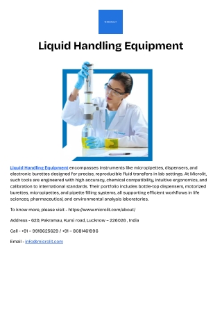 Liquid Handling Equipment
