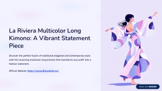La Riviera Multicolor Long Kimono - Vibrant & Versatile Beach Cover-Up