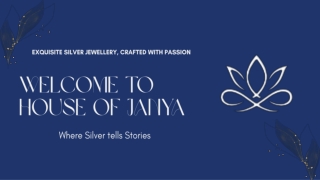 House of Janya – Where Timeless Silver Meets Modern Elegance