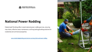 Professional National Power Rodding Solutions | Mastertrade Plumbing