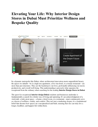 Interior Design Stores in Dubai