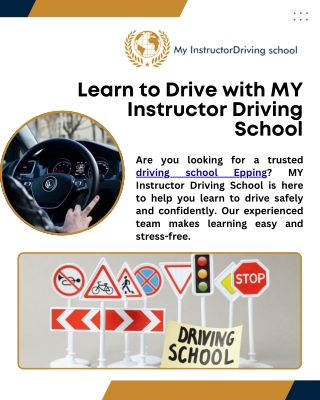 Learn to Drive with MY Instructor Driving School