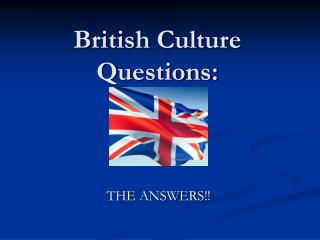 presentation about british culture