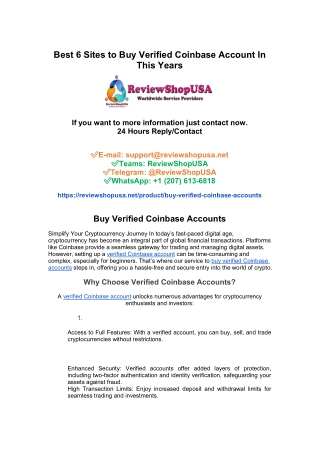 Buy Verified Coinbase Accounts