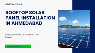 Rooftop Solar Panel Installation in Ahmedabad – Meena Solar