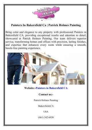 Painters In Bakersfield Ca  Patrick Holmes Painting