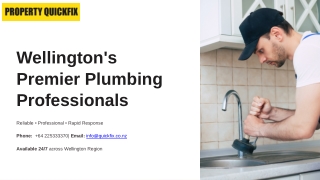 Commercial Plumbing Services in Wellington  Property Quickfix