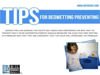 Tips For Bedwetting Preventing