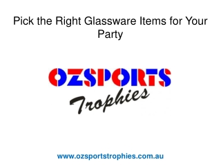 Corporate Promotional Products - Glassware