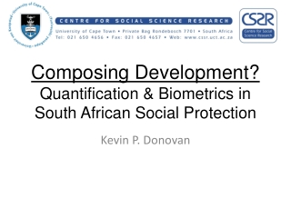 Composing Development? Quantification & Biometrics in South African Social Protection