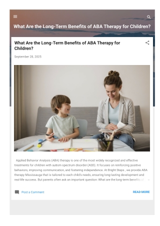 Aba Therapy Mississauga