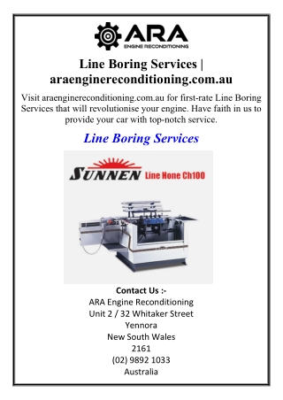 Line Boring Services | araenginereconditioning.com.au