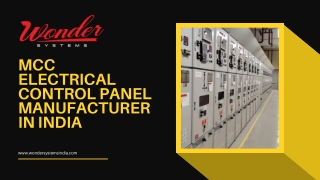 Best MCC Electrical Control Panel Manufacturer in India