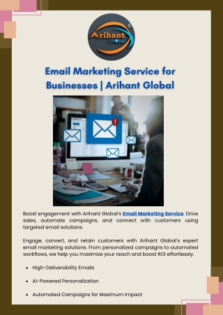 Email Marketing Service for Businesses  Arihant Global