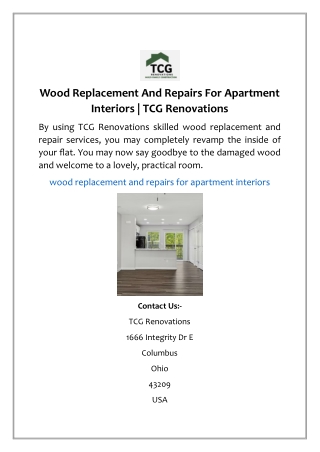 Wood Replacement And Repairs For Apartment Interiors | TCG Renovations