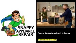 Residential Appliance Repair in Denver - snappyappliancerepair.online