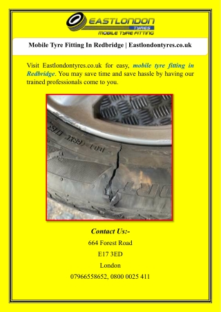 Mobile Tyre Fitting In Redbridge | Eastlondontyres.co.uk