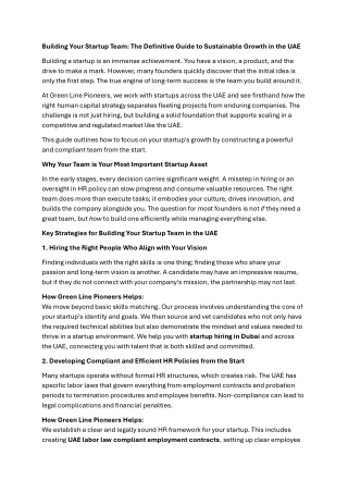 Building Your Startup Team The Definitive Guide to Sustainable Growth in the UAE
