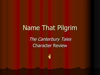 Name That Pilgrim