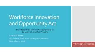 Workforce Innovation and Opportunity Act