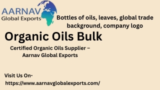 Organic Oils Bulk