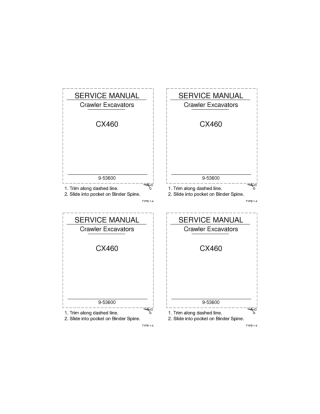 CASE CX460 Crawler Excavator Service Repair Manual Instant Download