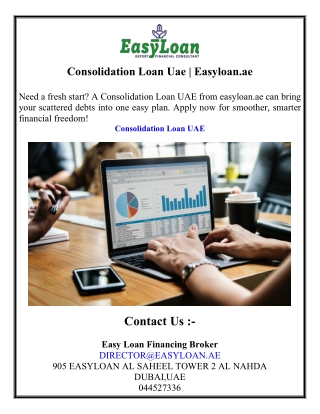 Consolidation Loan Uae  Easyloan.ae