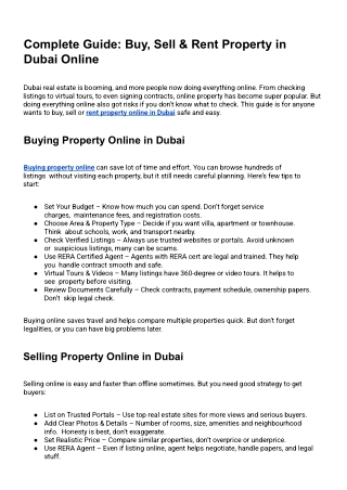Complete Guide_ Buy, Sell & Rent Property in Dubai Online