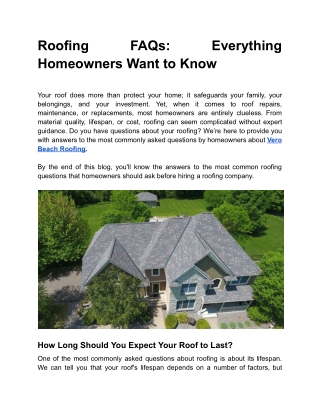 Roofing FAQs_ Everything Homeowners Want to Know