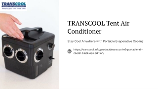 Stay Cool Outdoors with the TRANSCOOL Tent Air Conditioner – Portable Comfort Anywhere