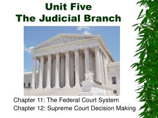 Unit Five The Judicial Branch