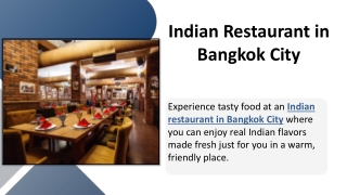 Indian Restaurant in Bangkok City