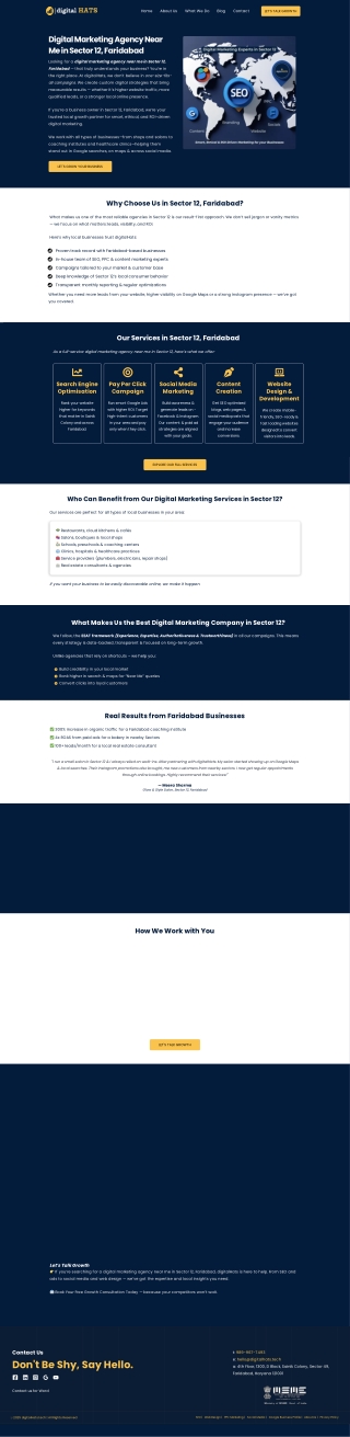 Digital Marketing Agency Near Me in Sector 12, Faridabad - digitalHATS