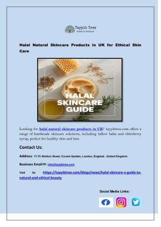 Halal Natural Skincare Products In UK