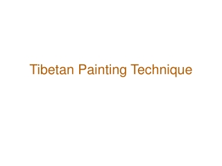 Tibetan Painting Technique